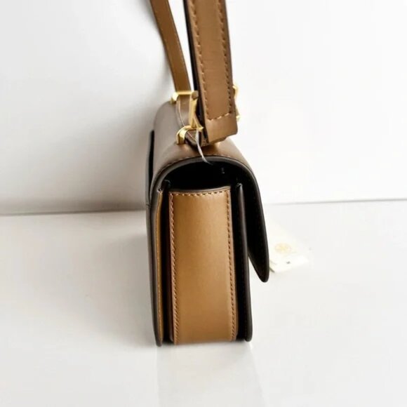 NWT Tory Burch Women's Small Eleanor Wide Convertible Shoulder Bag in Moose - Picture 4 of 9